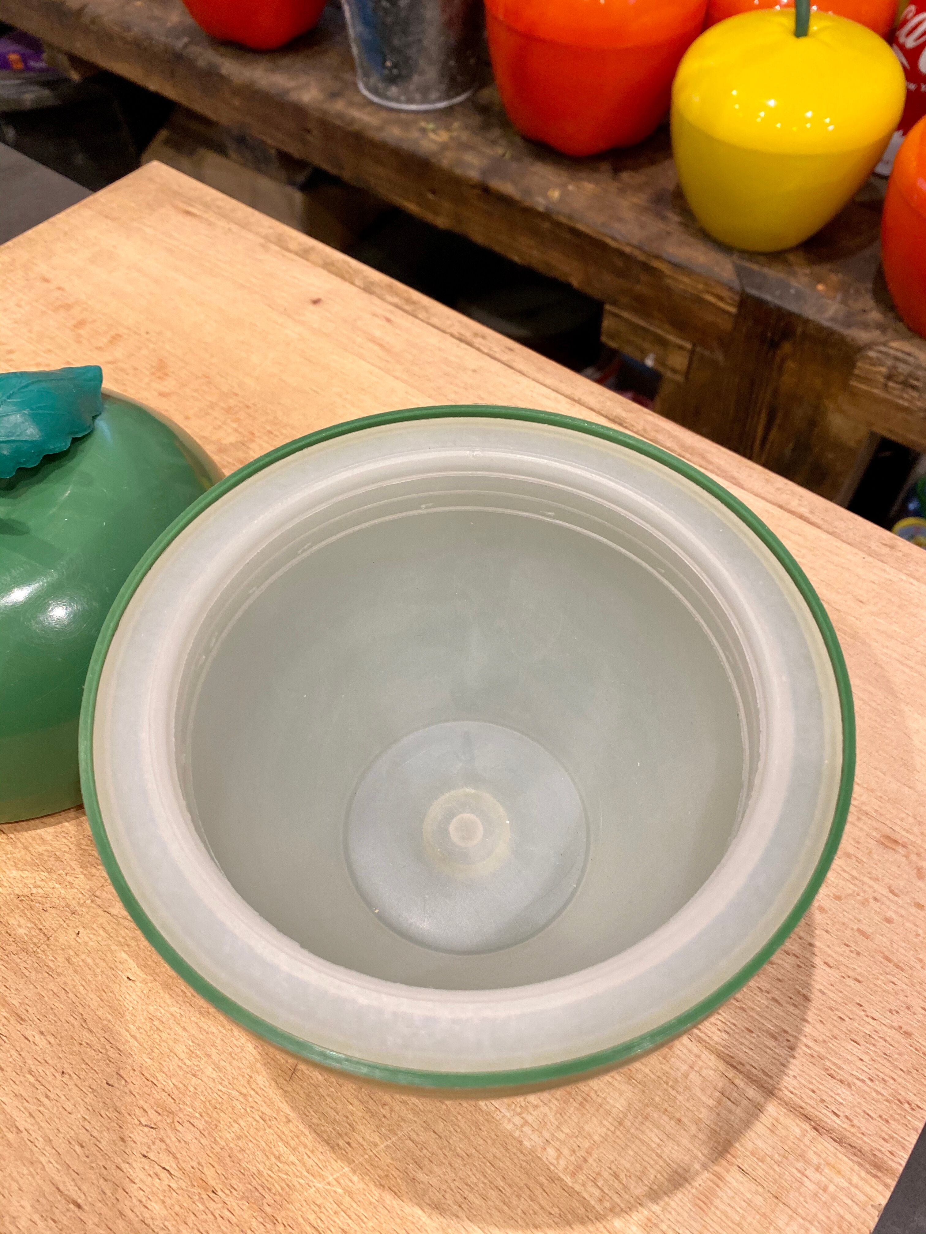 Vintage green apple ice bucket