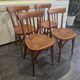 Lot de 4 chaises de bistrot Fischel vintage, années 1970