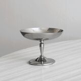 6 metal dessert bowls on foot