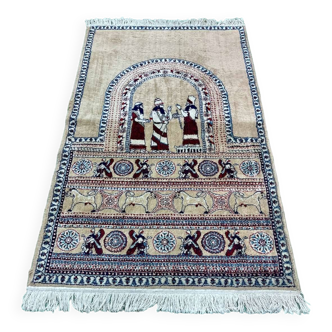 Tapis irakien en laine fait main - 1m80x1m