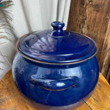 Casserole, enamelled refractory clay pot.