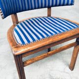 Set of Art Deco Curved Back Side Chairs, France, 1930s