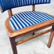Set of Art Deco Curved Back Side Chairs, France, 1930s