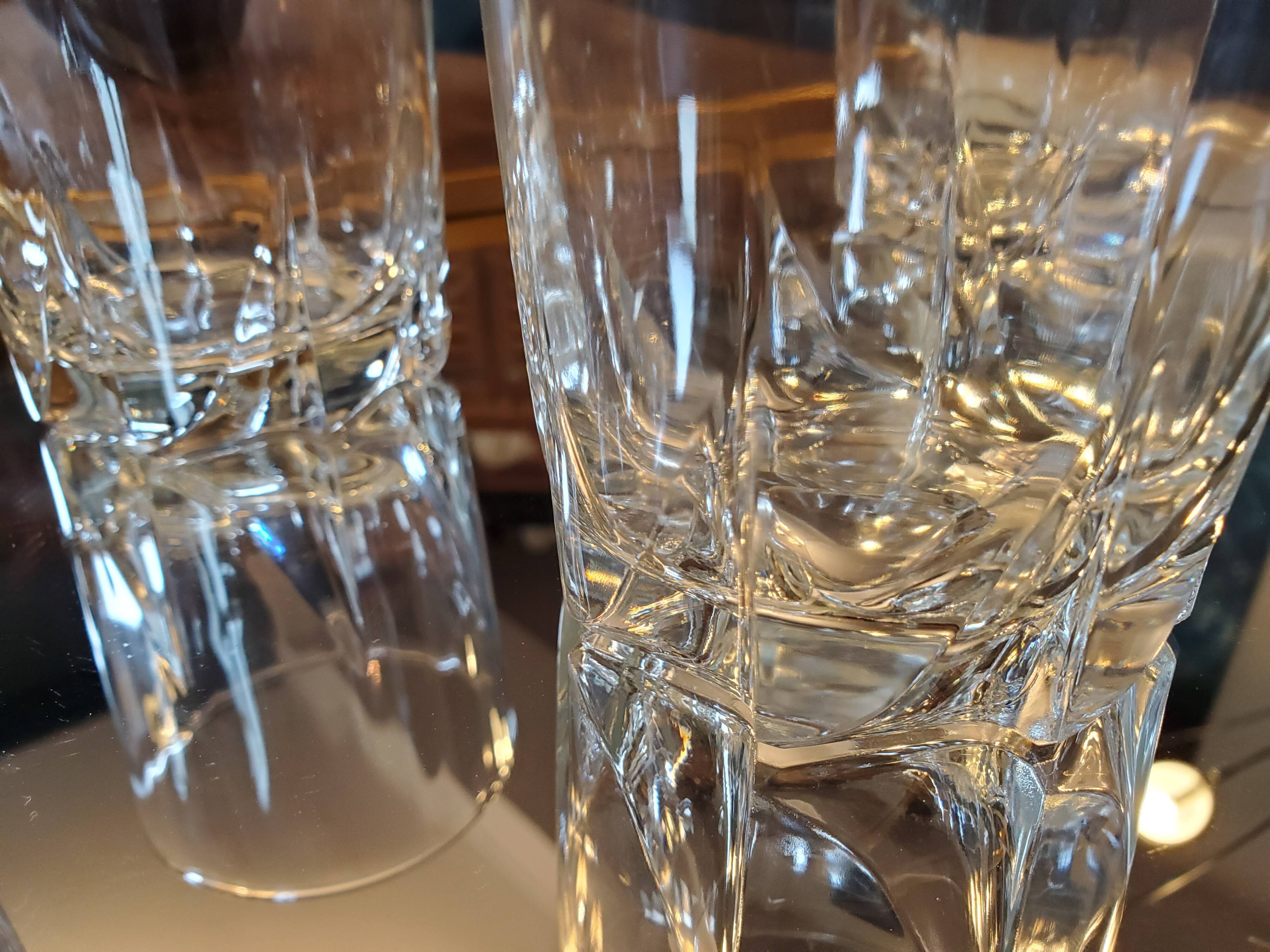 4 70's whiskey glasses