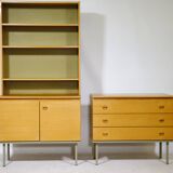 Modular Oak Shelving and Sideboard Set, 1960s