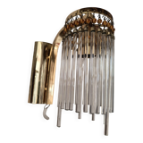 Applique murale laiton et pampilles cristal