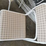 Set of 4 tubular metal chairs from the 90s