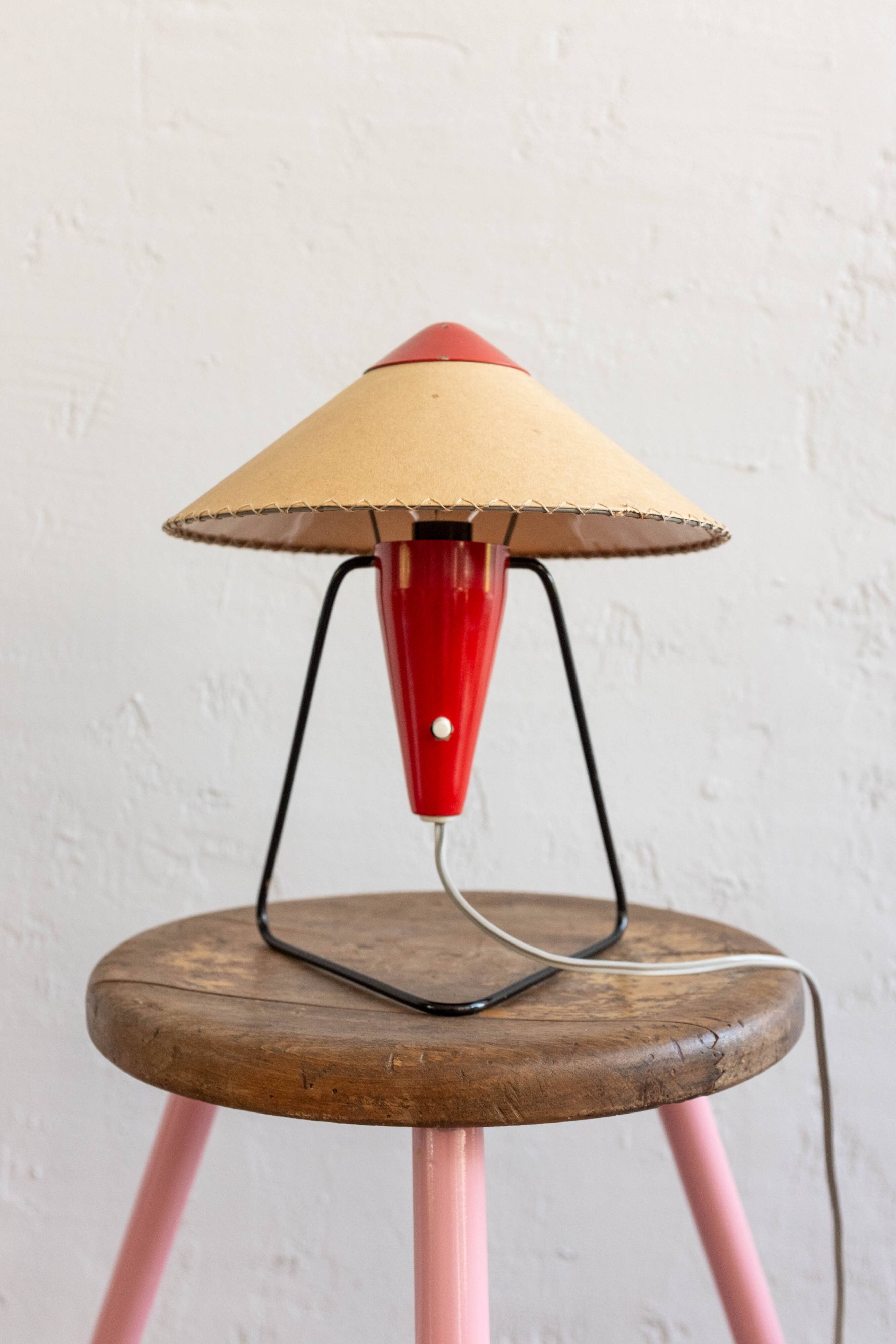 Mid Century Czech Table Lamp by Helena Frantova for Okolo, 1950s