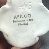 Set of 4 white porcelain table candle holders
