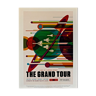 Retro futuristic lithographic printing The Grand Tour Spaceship Voyager