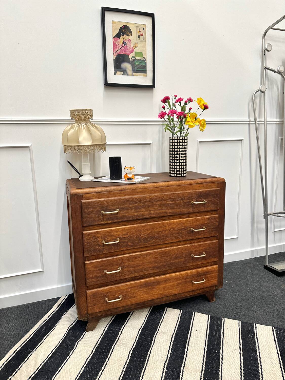 Commode pieds compas vintage