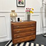 Vintage compass foot chest of drawers