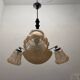 Pink Glass Art Deco Chandelier 1950’s