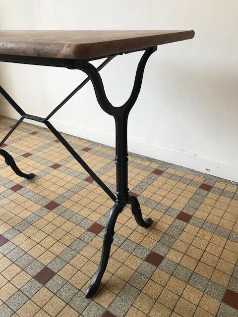 Bistro table on marble