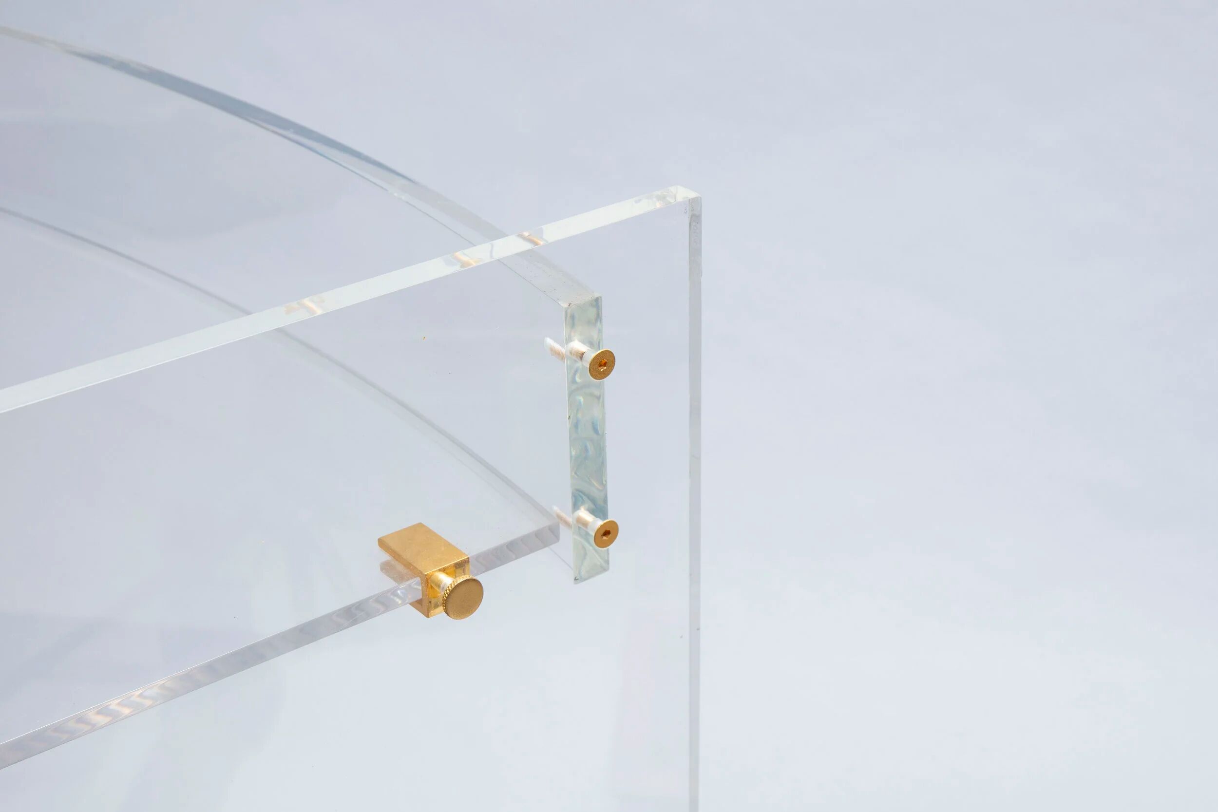 Console en plexiglas des années 70 de David Lange