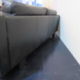 Black leather sofa from Denmark