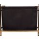 Vintage Brass and Canvas Magazine holder 1970s France