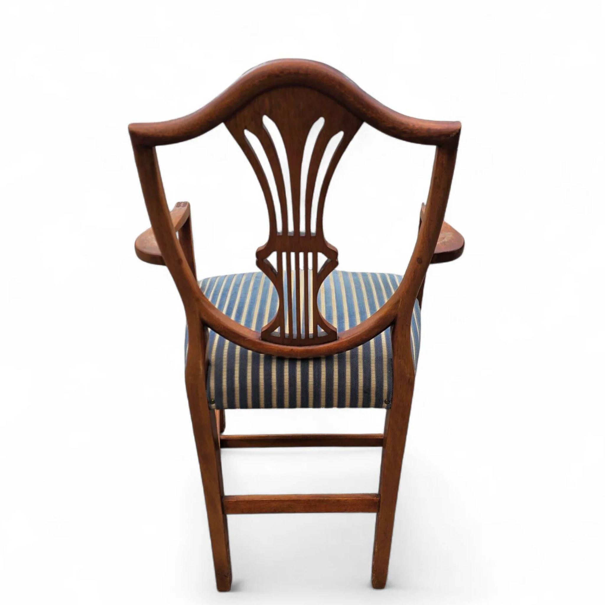 6 x English mahogany Hepplewhite chairs / 1920s