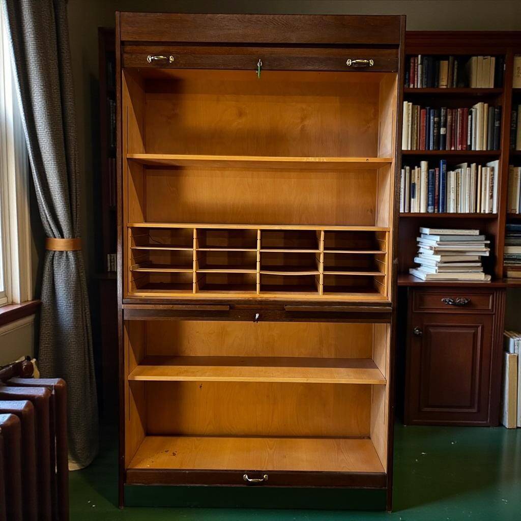 Armoire à rideau XL vintage / armoire d'archives / armoire à volet roulant