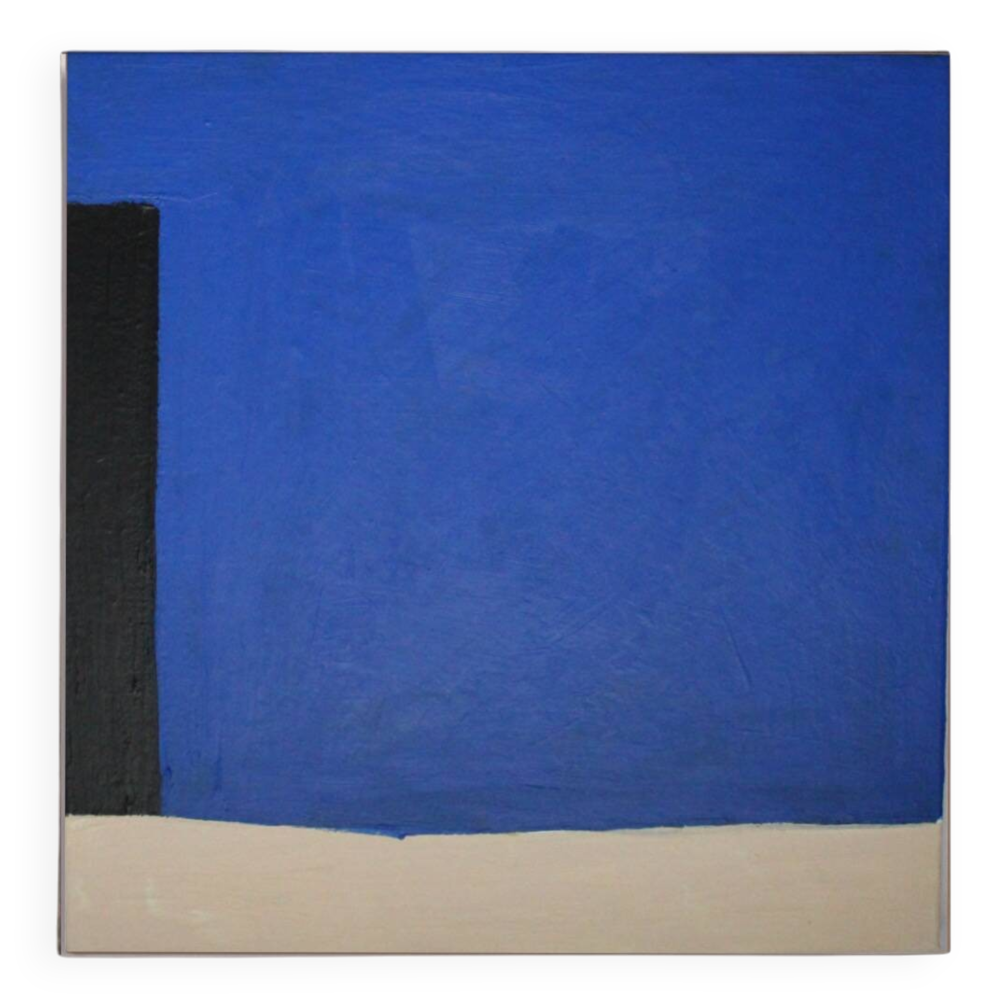 Peinture originale trio bleu cobalt par Bodasca 80x80cm