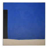 Original cobalt blue trio painting by Bodasca 80x80cm