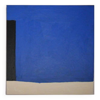 Original cobalt blue trio painting by Bodasca 80x80cm