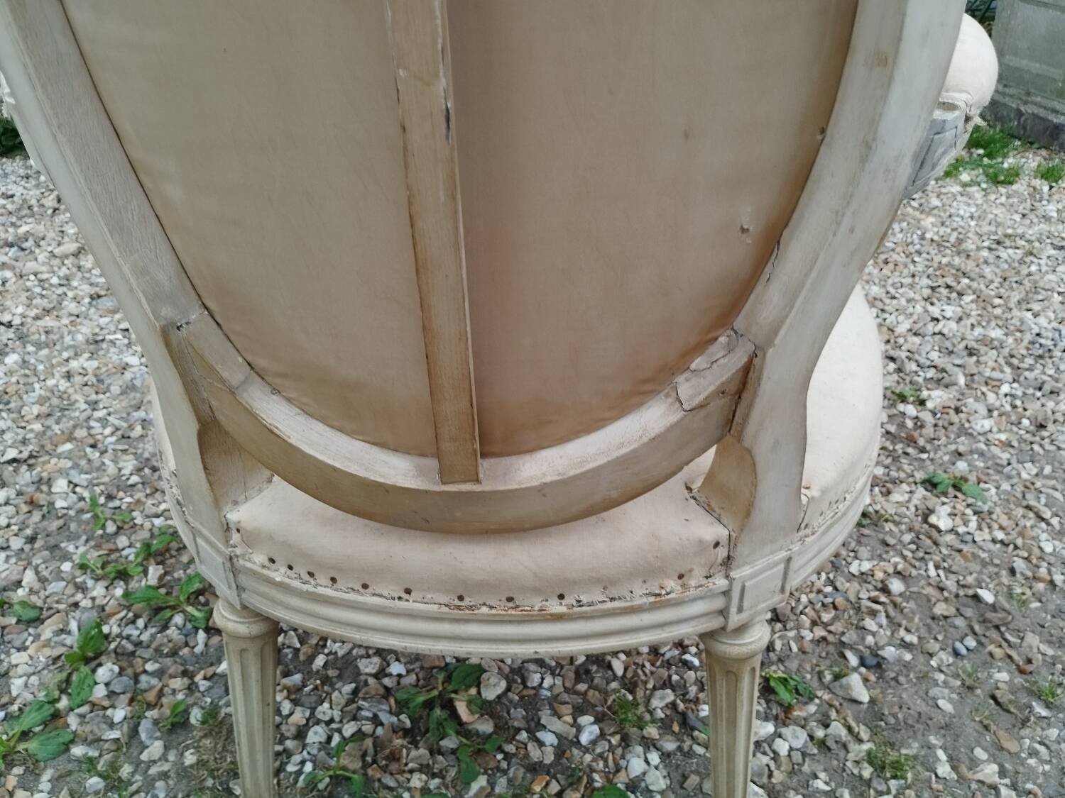 Antique armchair in Louis XVI style, 19th century.