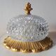 Vintage Limburg a610 gold textured diamond point glass ceiling light 1960s 1970s