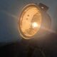 Industrial spotlight floor lamp on tripod PZO STG 4, Poland, 1970s