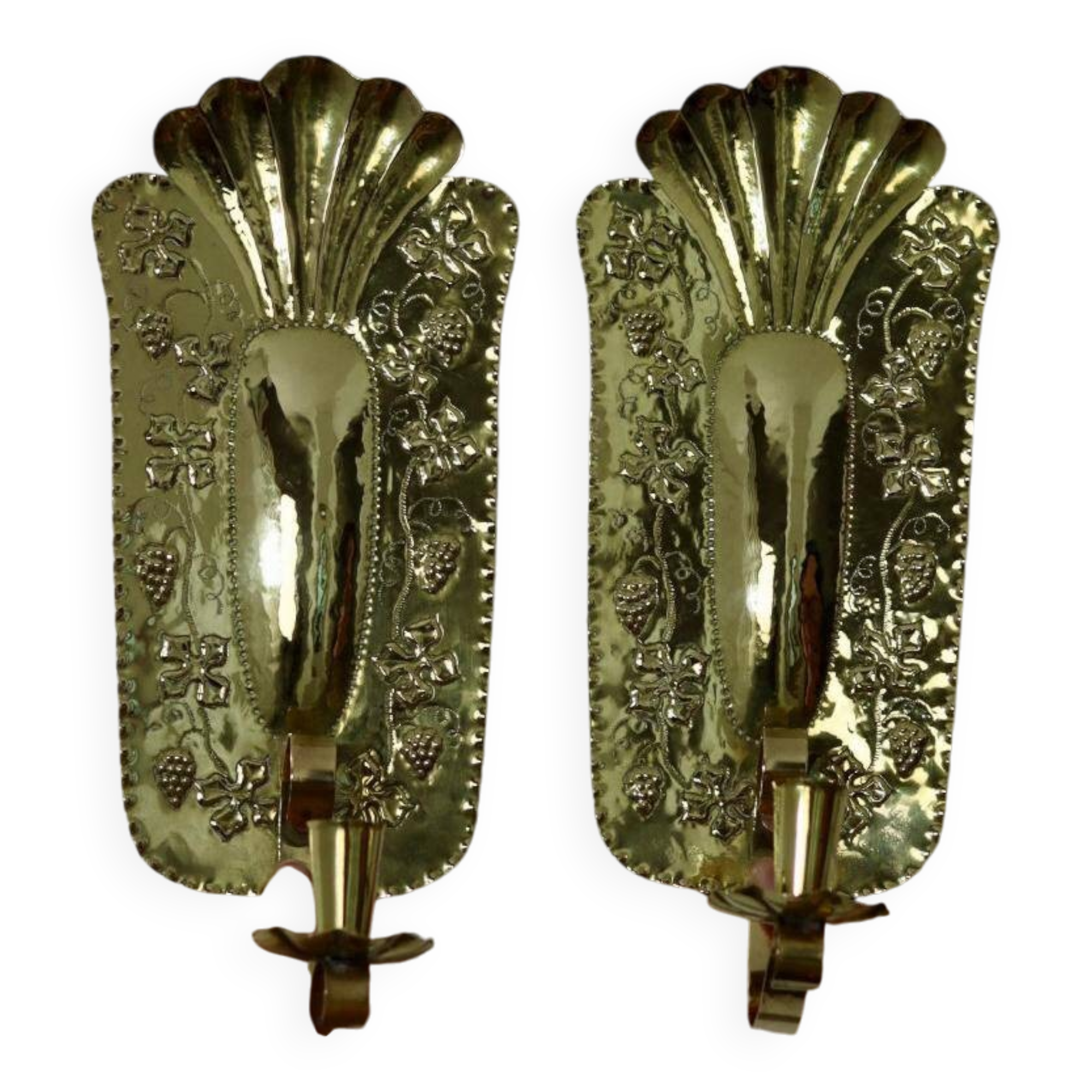 Mid Century Swedish Brass Sconces