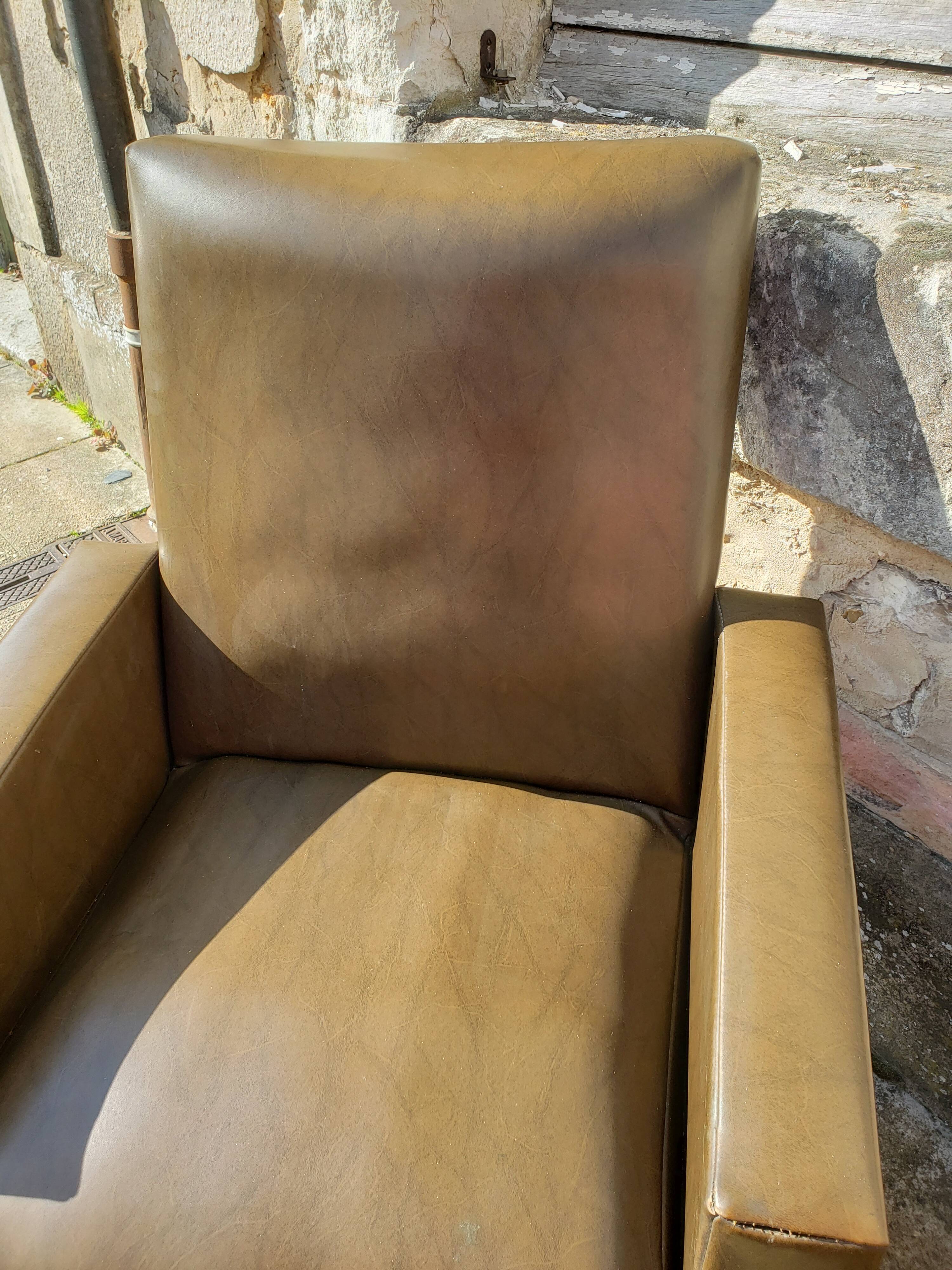 Vintage Scandinavian olive green armchairs