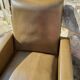 Vintage Scandinavian olive green armchairs