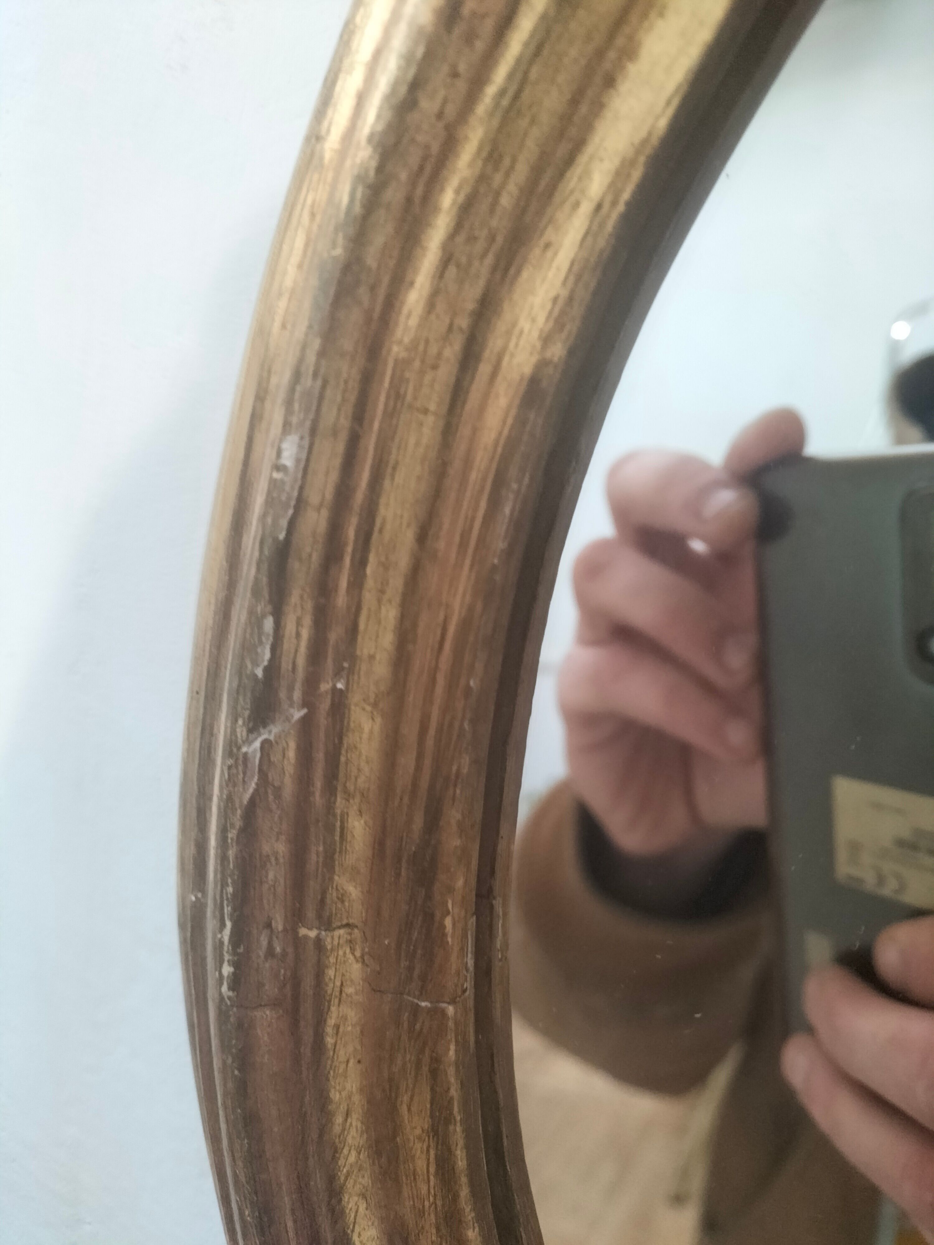 Round golden mirror, 46 cm