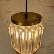 Scandinavian brass and glass pendant for Reijmyre by Paul Kedelv