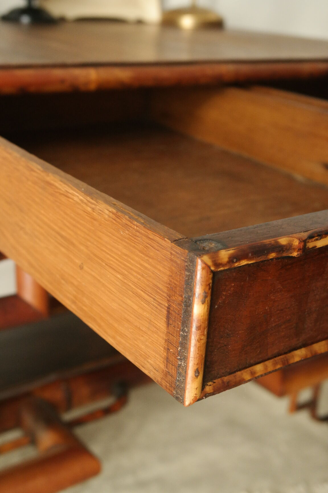 Old colonial style bamboo desk