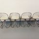 Set of 4 vintage Italian Gastone Rinaldi style chairs in chrome metal