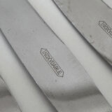 Set of 6 Vintage French Art Deco Design Inox Dinner Knives