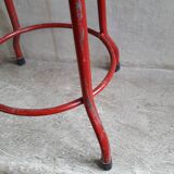Tabouret haut métal teck java