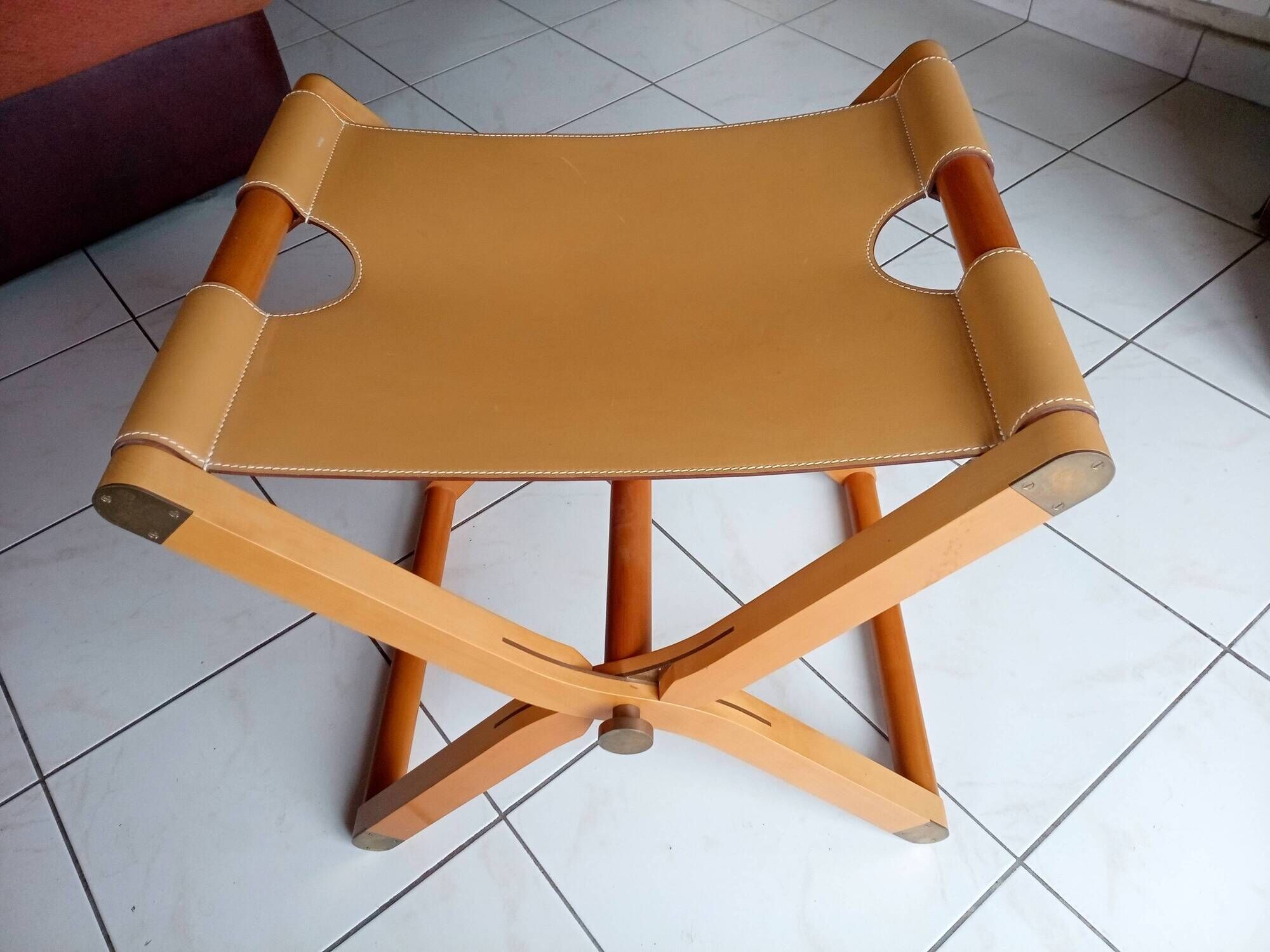 Folding stool, Rena Dumas, Pippa, Hermès
