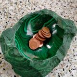 Ashtray / empty vintage pocket in malachite
