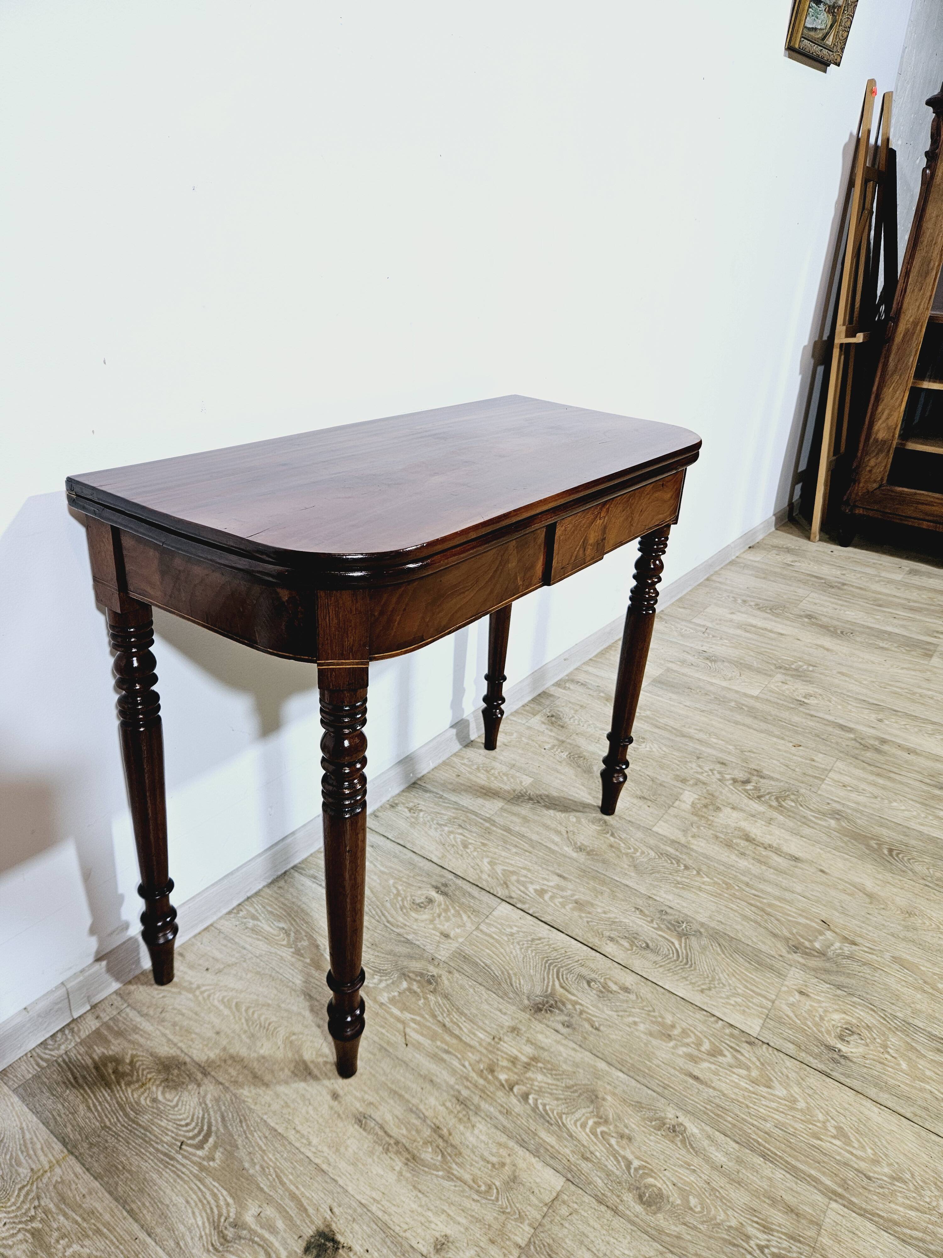 19th century Card Game Table - Mahogany, Biedermeier/Victorian style