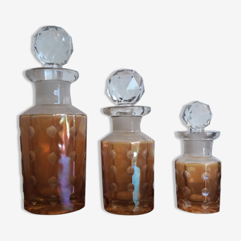 Amber glass bottles