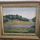 Oil Painting on Cardboard - Landscape of Flowering Hills - Not Signed