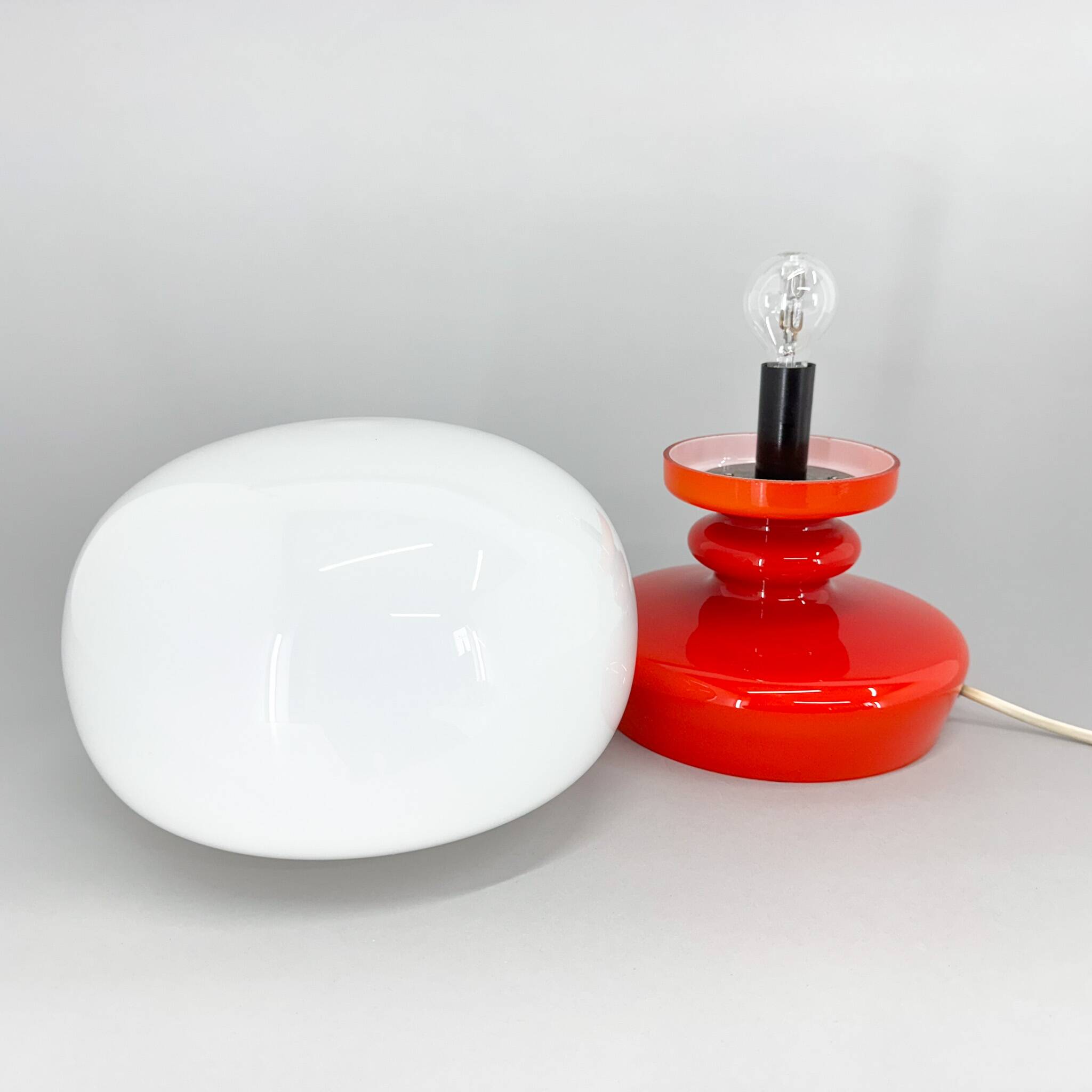 Mid Century All-Glass Table Lamp by Osvetlovaci, Czechoslovakia