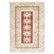 Vintage Turkish Hand-Knotted Wool Cotton Red Area Rug 202x301