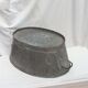 Old zinc basin oval shape with two handles