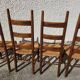 Serie de 6 chaises paillees