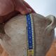 Flower pot with 4-coves in white terracotta