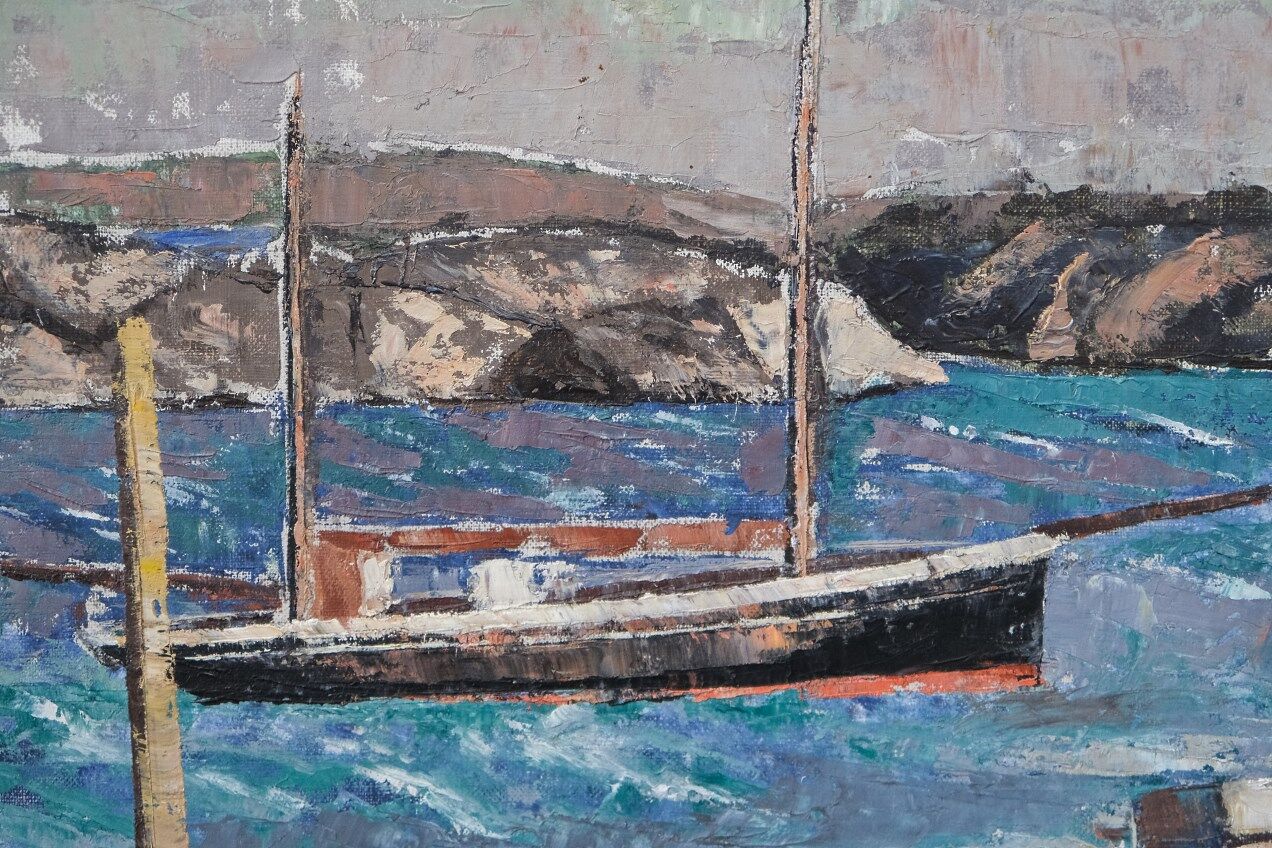 Torsten Torstenson (1901-1974), Swedish Modern Painting, 1950s, Oil on Canvas, Framed