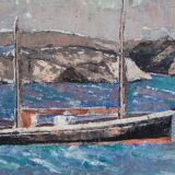 Torsten Torstenson (1901-1974), Swedish Modern Painting, 1950s, Oil on Canvas, Framed